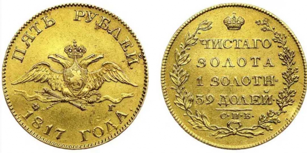 Золотые монеты Александра 1