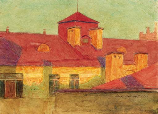 Н.П. Крымов. «Вид на здание». 1922 г.