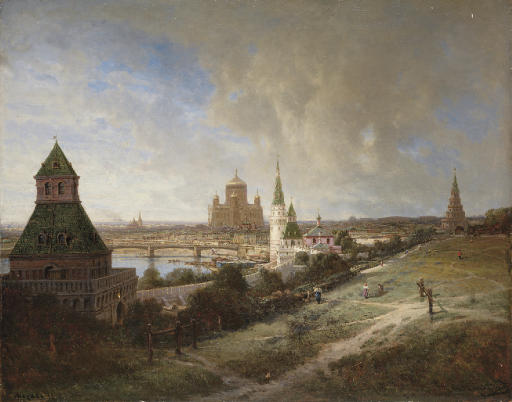 «Москва. Вид на собор Христа Спасителя из Кремля». 1878 г.