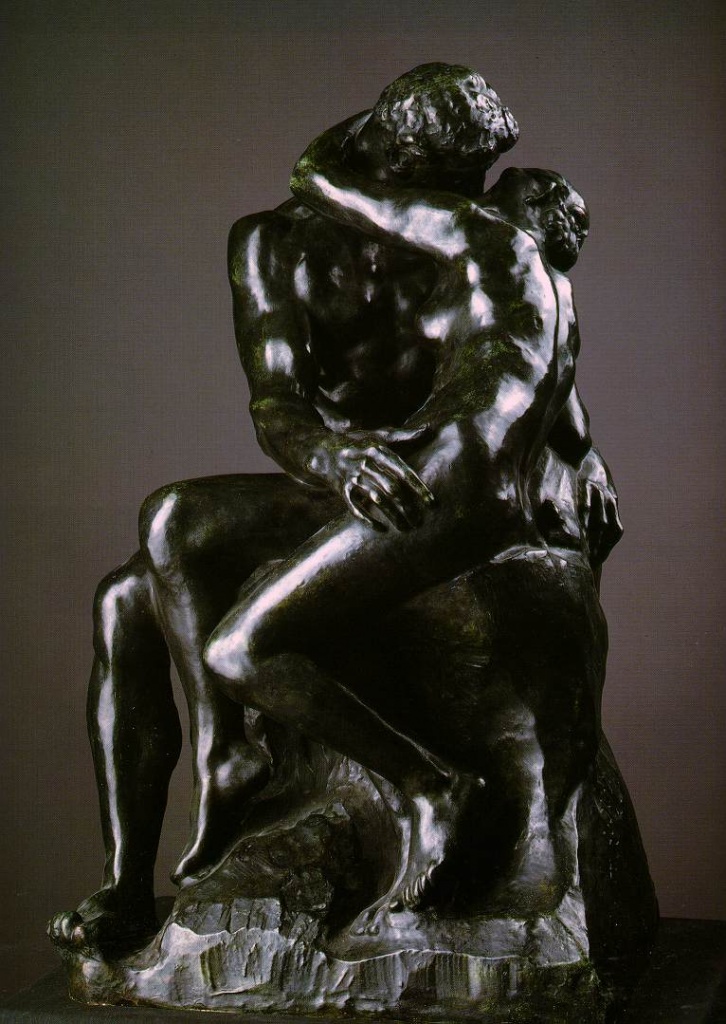Скульптура «Поцелуй». О. Роден. Бронза. 19 век