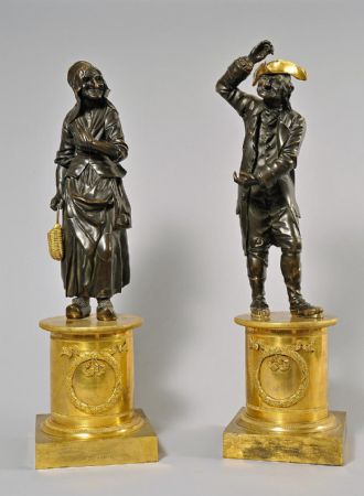Две фигуры простолюдинов. П.-Ф. Томир. Франция. 19 век
