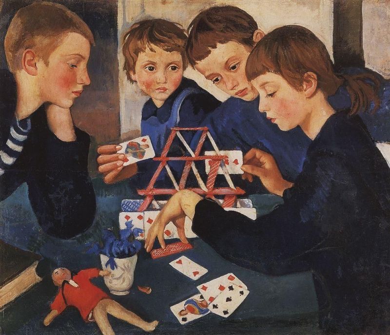 З.Е. Серебрякова. «Карточный домик». 1919 г. З.Е. Серебрякова. «Карточный домик». 1919 г.