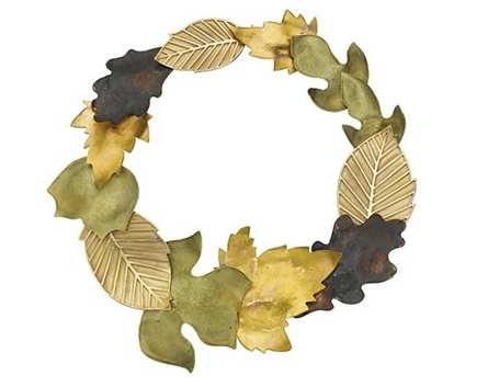 Ожерелье «Листья» из разного цвета золота, диаметром 17 см, 1981 г. 