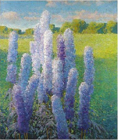 И.Э. Грабарь. «Дельфиниумы». И.Э. Грабарь. «Дельфиниумы».