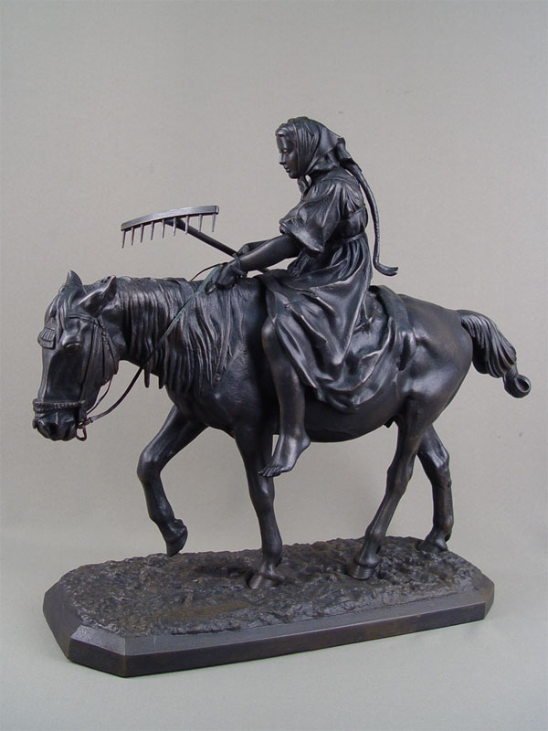 «Крестьянка с граблями на лошади». Модель создана в 1861 г. 