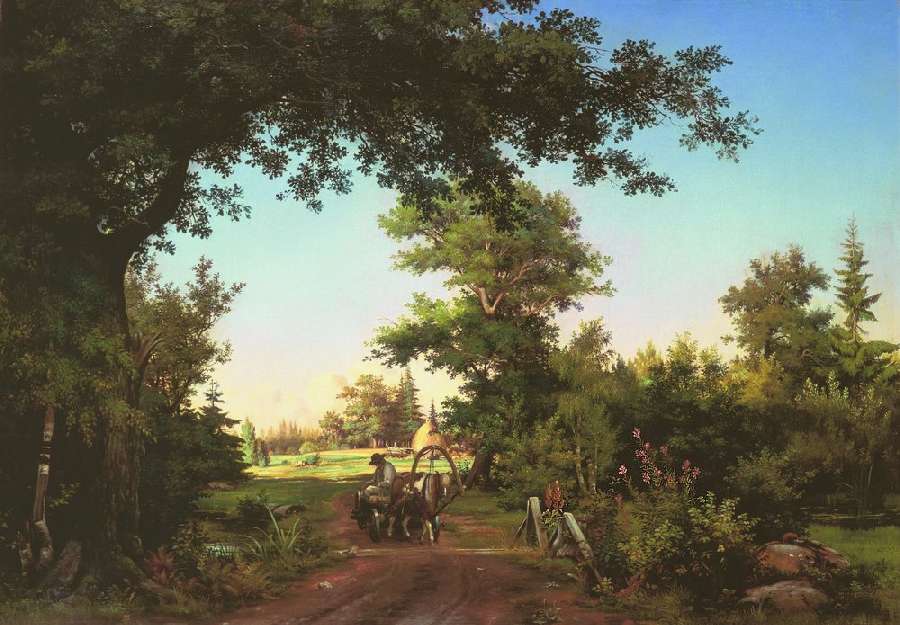 И. Шишкин. «Вид в окрестностях Петербурга». 1856 г.