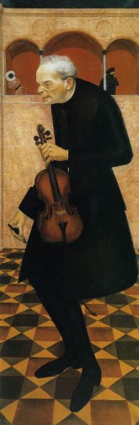 Картина А. Яковлева «Скрипач» в стиле неоклассицизма. 1915 г.