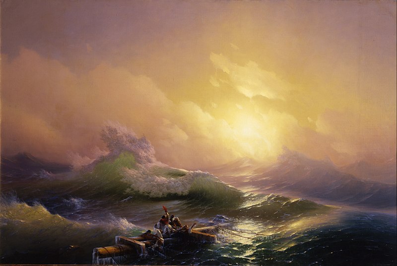 Картина И.К. Айвазовского «Девятый вал». 1850 г.