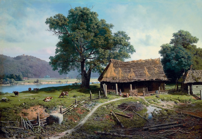 М.К. Клодт. «Вид в имении Загезаль близ Риги». 1858 г.
