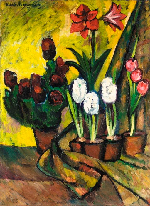 Картина И. Машкова «Натюрморт с цветами». Около 1912 г.