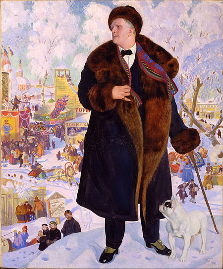 Б. Кустодиев. Портрет Ф.И. Шаляпина. 1922 г.