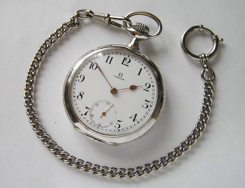 Карманные часы с эмалевым корпусом. Фабрика Omega. 1908 г. 