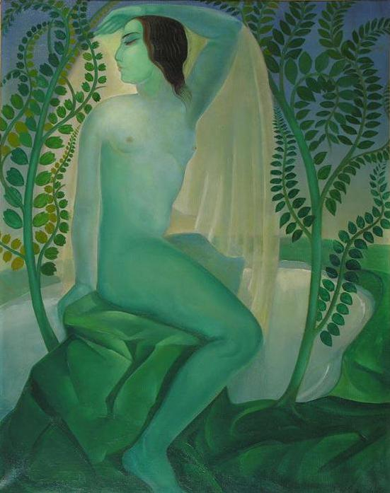 Л. Гудиашвили. «Весна (Зеленая женщина)». 1920 г.
