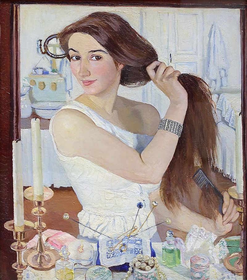 З.Е. Серебрякова. «За туалетом. Автопортрет». 1909 г. З.Е. Серебрякова. «За туалетом. Автопортрет». 1909 г.