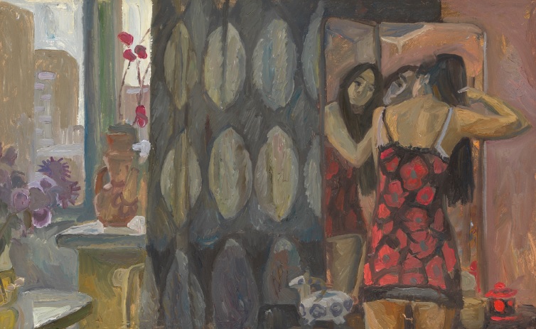 В.Е. Попков. «Жена художника у зеркала». 1973 г. В.Е. Попков. «Жена художника у зеркала». 1973 г.