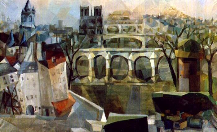 Картина А. Экстер «Вид Парижа» в стиле кубофутуризма.Картина А. Экстер «Вид Парижа» в стиле кубофутуризма.