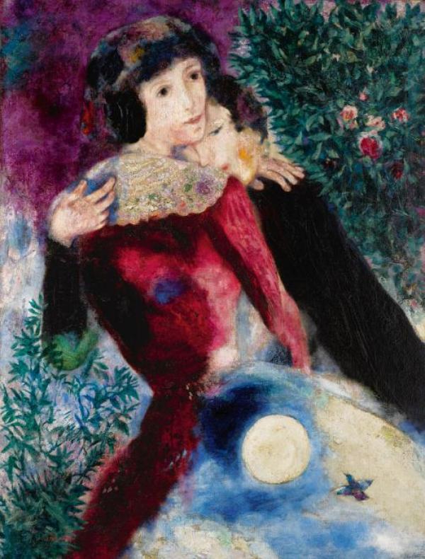 М. Шагал. «Влюбленные». 1928 г. Продана за 28,4 млн долларов
