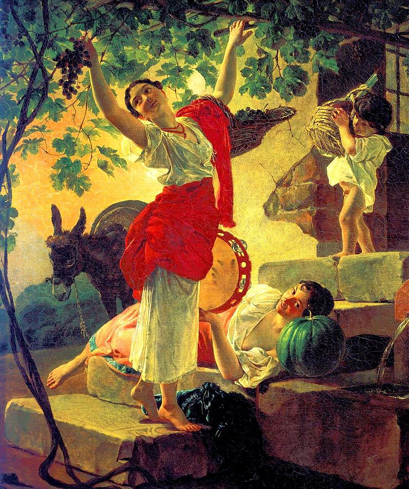 К.П. Брюллов. «Девушка, собирающая виноград в окрестностях Неаполя». 1827 г.