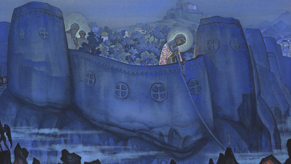 Н. Рерих. Картина «Труды Богоматери». 1931 г. Продана за 12,1 млн долларов