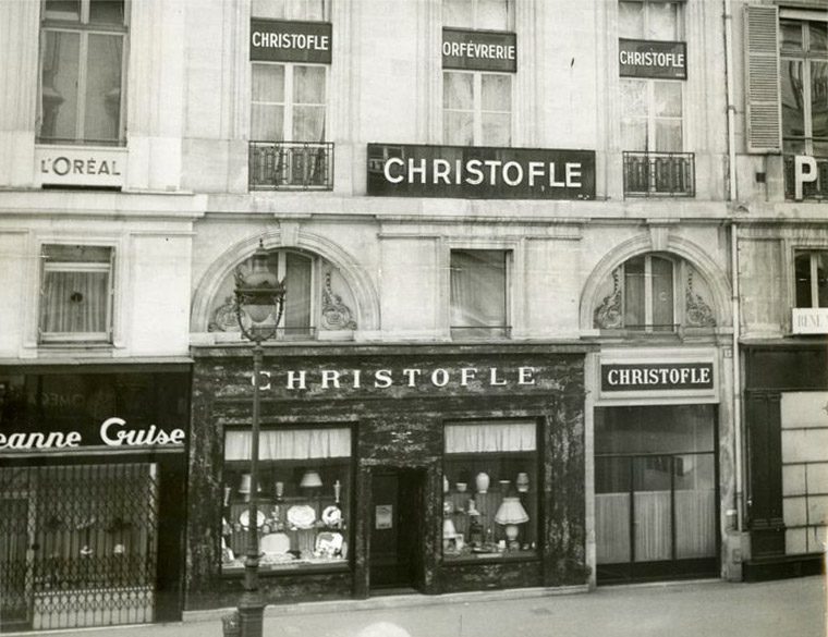 Магазин CHRISTOFLE, Париж Rue Royale. Фотография 1939 г. Магазин CHRISTOFLE, Париж Rue Royale. Фотография 1939 г.