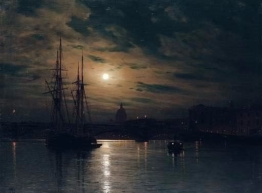 Л.Ф. Лагорио. «Ночь над Невой. Санкт-Петербург». 1881 г.