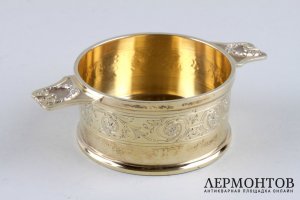 Конфетница в стиле ампир. Aucoc. Серебро 950 пробы, золочение. Франция, кон. XIX в.