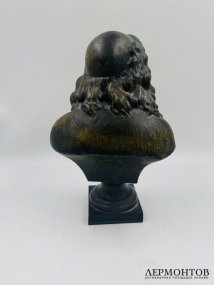 Бюст Мольера. Шпиатр, патинирование, Франция, 19 век