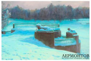 Картина. Львиная пристань при полной луне, 2021 г. Е.А. Демаков. Холст, масло.
