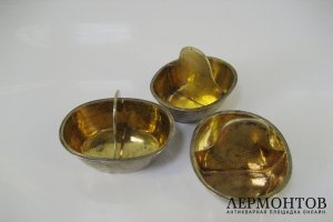 Солонка. Серебро 84 пробы. Российская империя, 1851 год.