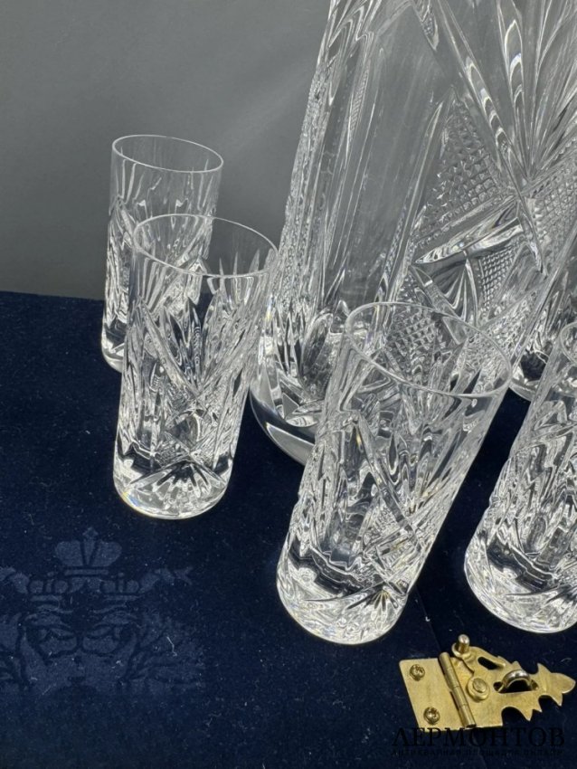 Набор для водки «Imperial»: штоф и 6 стопок. Хрусталь, Faberge