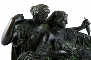 Скульптура Богини судьбы Мойры. F. Barbedienne, Франция, 19 век. Бронза.