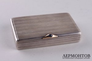 Портсигар. Альберт Хольстрем. Серебро 84 пробы. Российская империя. 1908-1917 гг.