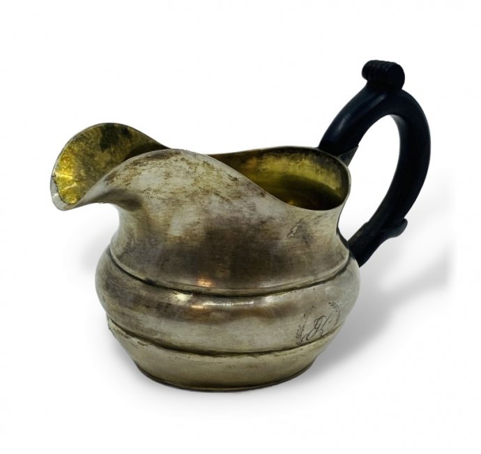 Молочник. Серебро 84 пробы, дерево, Россия, 1810-е годы