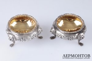 Пара солонок Lideline. Серебро 950. Франция