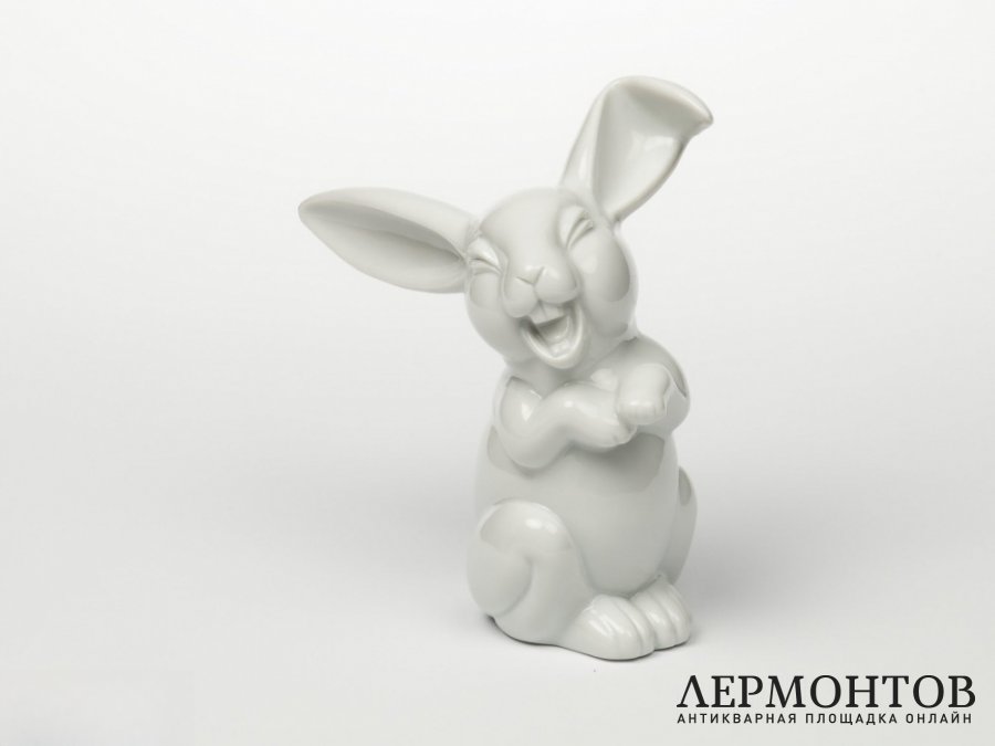 Статуэтка «Смеющийся заяц». Фарфор, Rosenthal, Германия, XX век