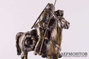 Скульптура Прощание казака с казачкой. Бронза. Россия,1880 гг, По модели Грачева.