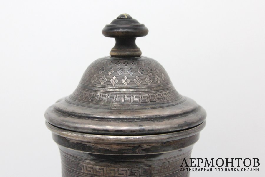 Самовар с орнаментом. Серебрение. Российская империя, Norblin, 1872-1882 