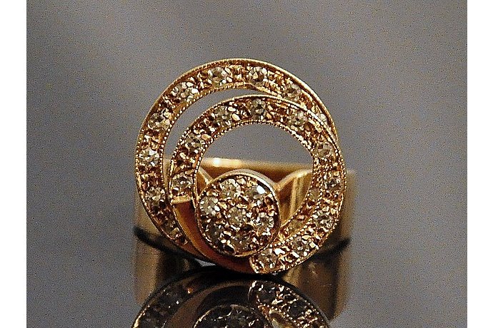 Кольцо Spinner Бриллианты 0.72 к, Золото