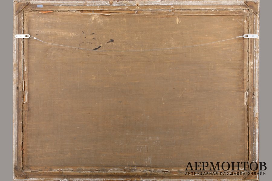Картина Лыжники. Петров Юрий Дмитриевич. 1954 г. Фанера, масло.