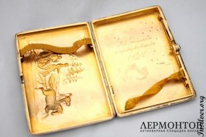 Портсигар "Тройка". Серебро 84. Россия
