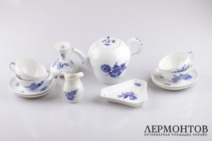 Чайный сервиз на 4 персоны. Royal Copenhagen. Дания, XX в.