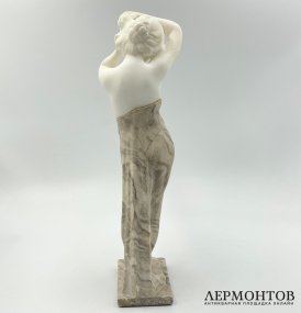 Скульптура Купальщица в ст. Модерн. Австрия, 1900-е гг., Ernst Beck.  Алебастр