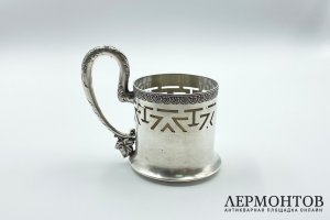 Подстаканник в стиле Модерн. Россия, нач. 20 века. Серебро 84 пробы.