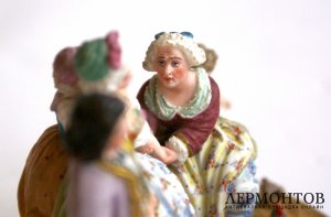 Фарфоровая композиция Сватовство. Франция, мастерская Jeane-Marie Gille, 1840-60e