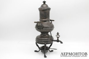 Самовар с орнаментом. Серебрение. Российская империя, Norblin, 1872-1882 