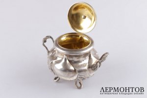 Сахарница в стиле ампир. Серебро 84 пробы. Российская империя
