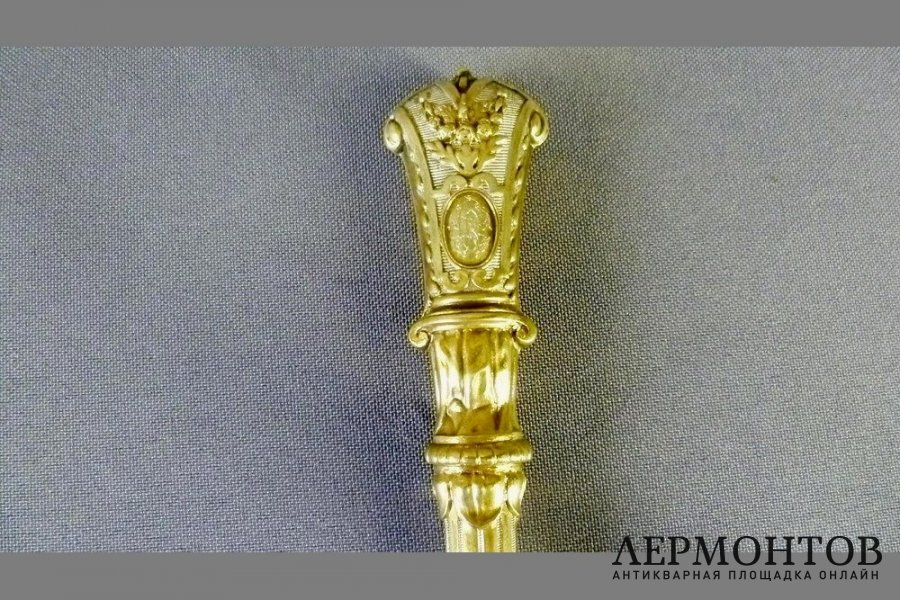 Набор Эгоист. Серебро 900, сталь, золочение. Европа, XIX век.