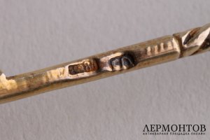 Ложка чайная. Серебро 84 пробы, эмаль, золочение. Россия, до 1917 г.