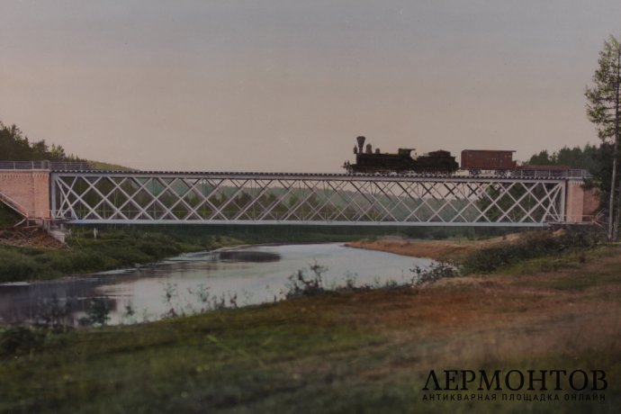 Фотография Мост через реку Тагил близ станции Тагил. Россия, кон. 1870-нач. 1880-х.