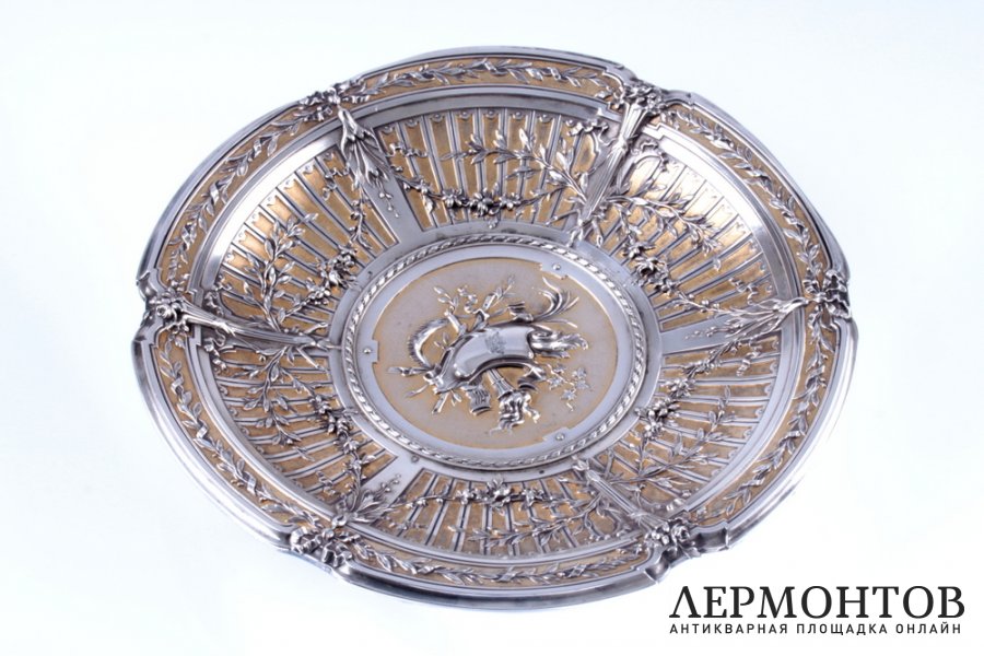 Блюдо в стиле Empire. Серебро 950. Франция